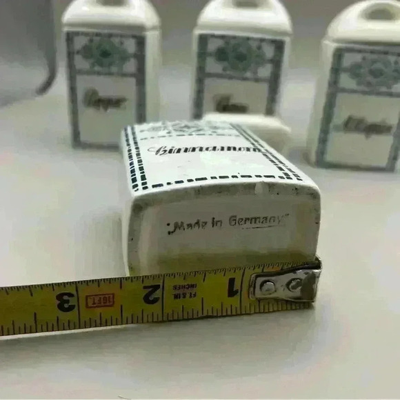 Set Of 4 Antique Moskau Vintage Made In Germany Porcelain Spices Jars - Picture 13 of 14